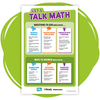 Ready Mathematics Let's Talk Math poster.
