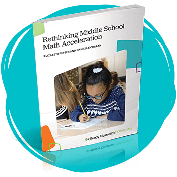 Cover of Rethinking Middle School Math Acceleration whitepaper.