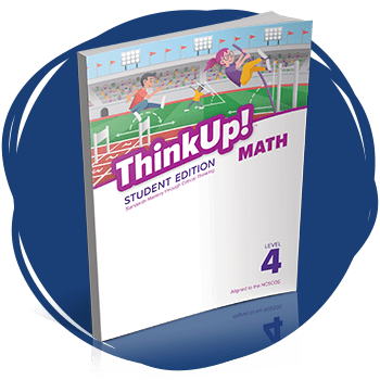 Thinkup! North Carolina Math Grade 4 book cover. 