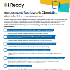 i-ready classroom math diagnostic reviewers checklist.