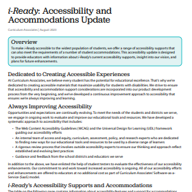 i-Ready Accessibility and Accommodations document.