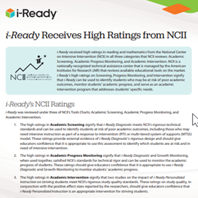 National Center on Intensive Intervention evaluation of i-Ready study.