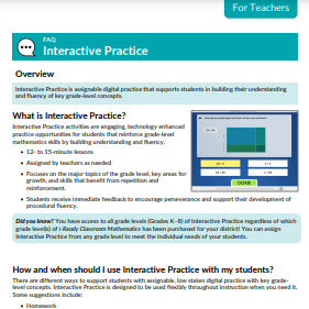 Interactive Practice FAQ page.