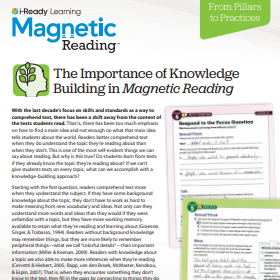 Magnetic Reading Knowledge-building flyer.