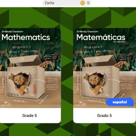 i-Ready Classroom Mathematics books in English and Spanish.