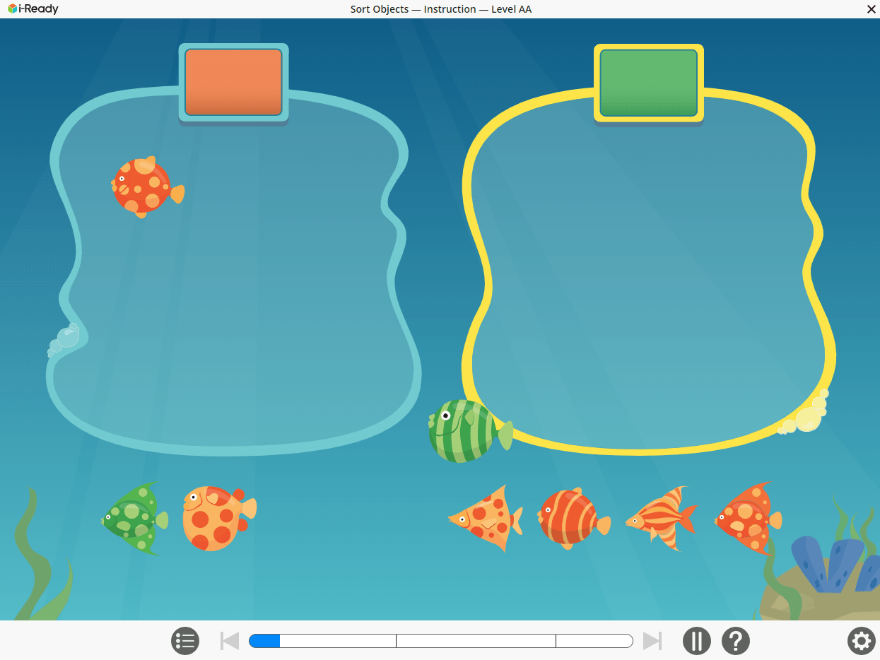 Technology-enhanced items in i-Ready Personalized Instruction.